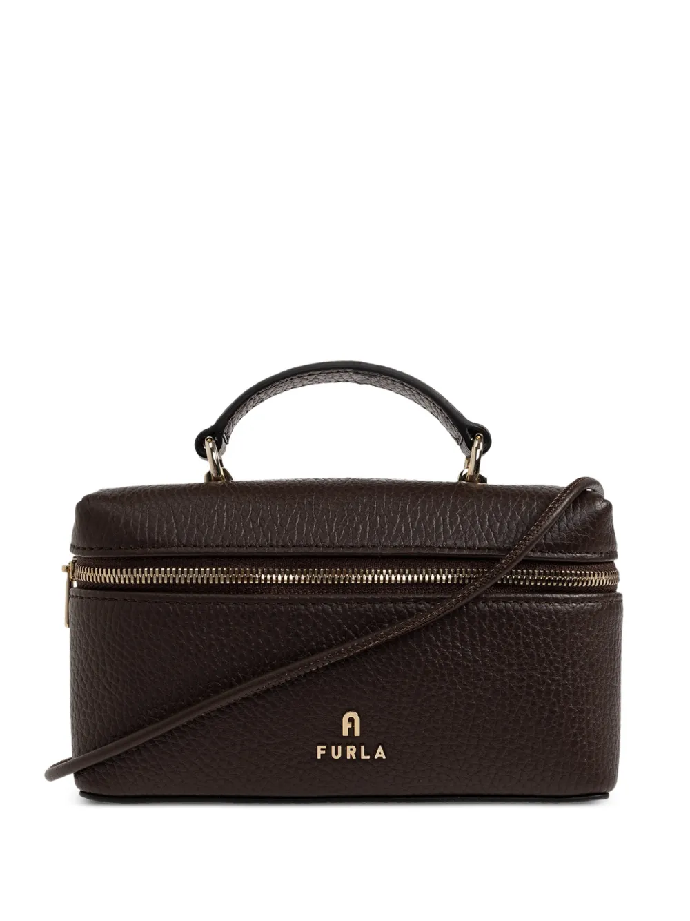 Furla Camelia leren mini-tas Bruin