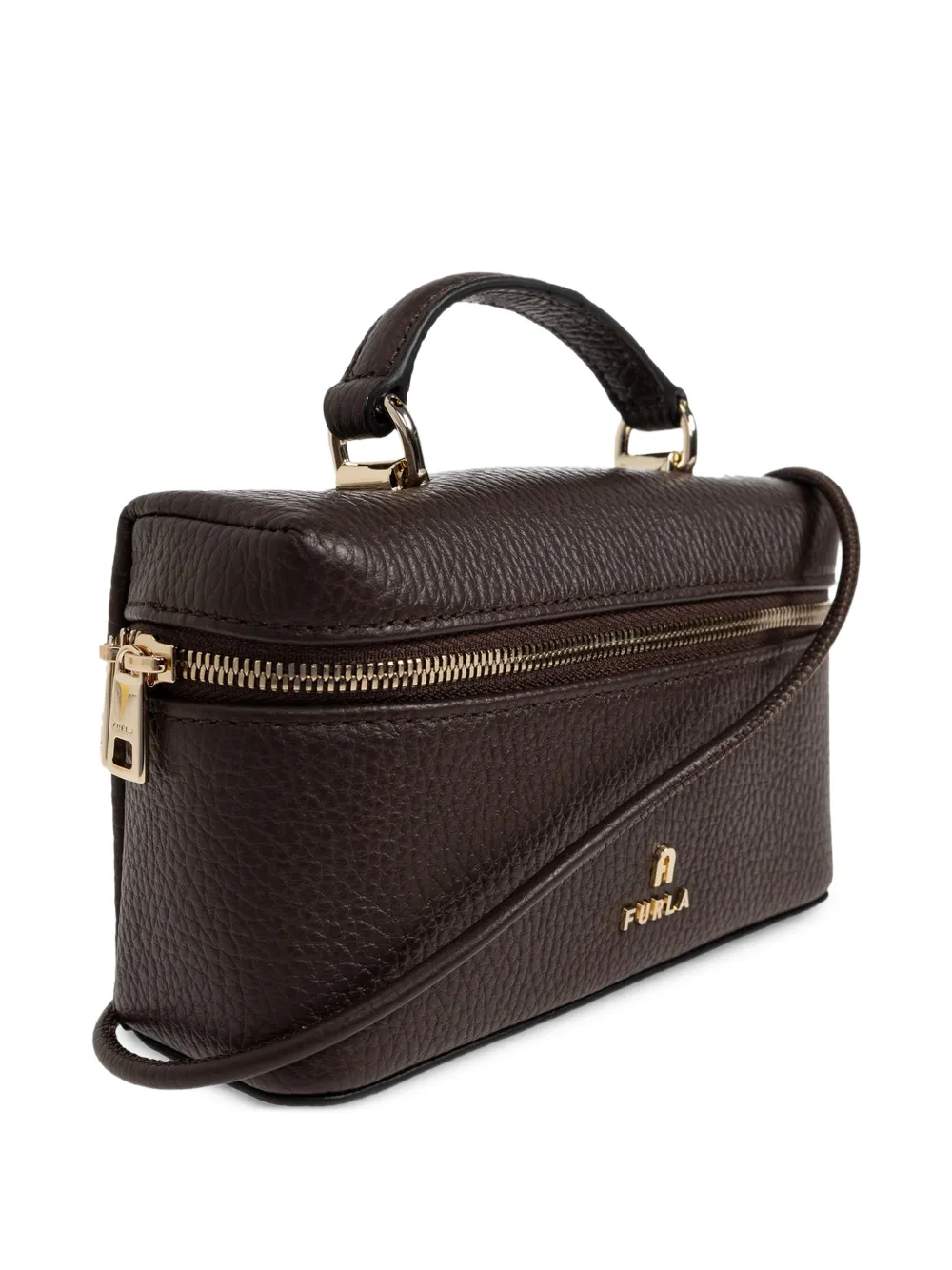 Furla Camelia leren mini-tas Bruin