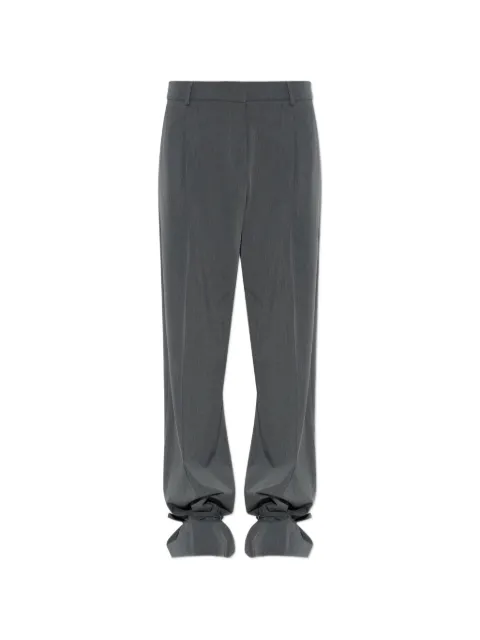 Akep tie-hem pressed trousers