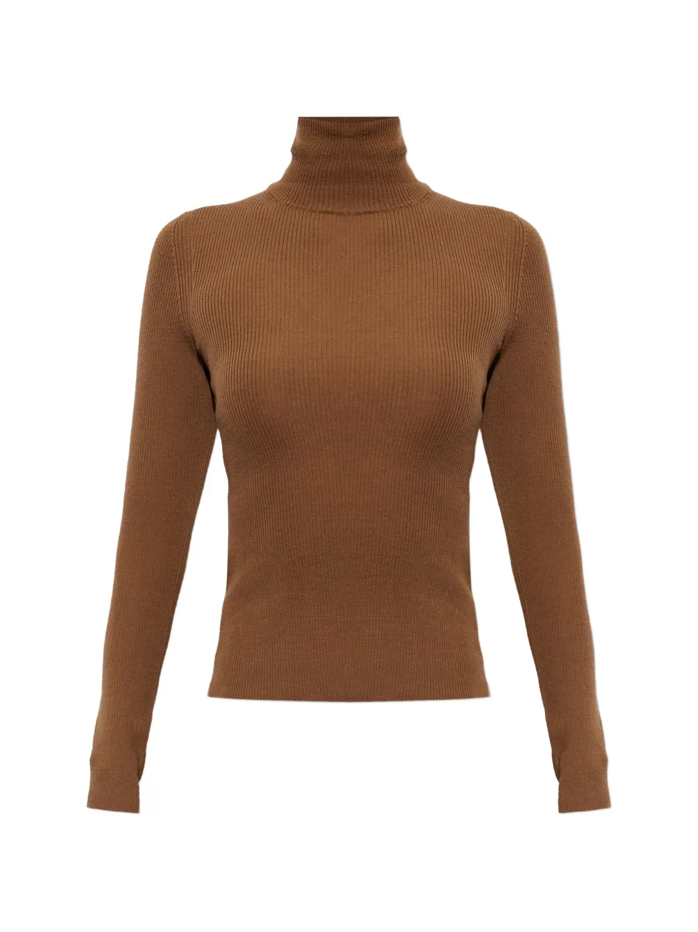 Max Mara wool yarn roll-neck sweater brown Bruin