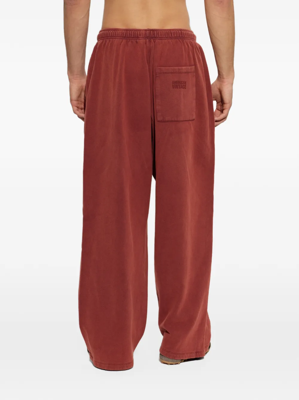 American Vintage Jitbay patch-pocket track pants Rood