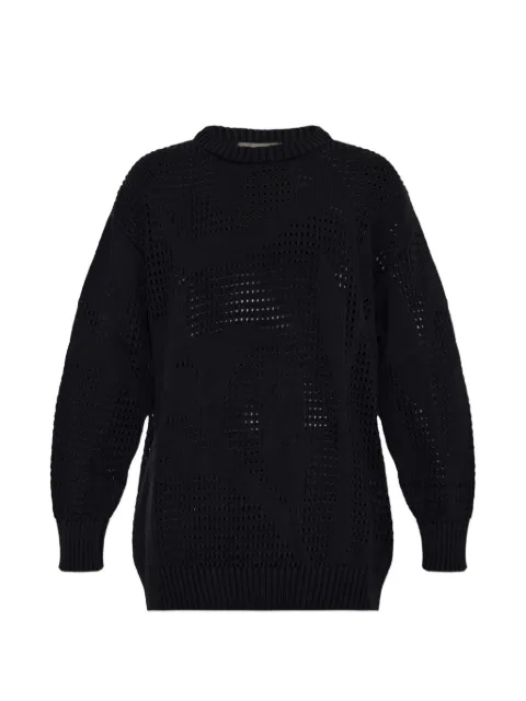 Akep open-knit long-sleeve sweater
