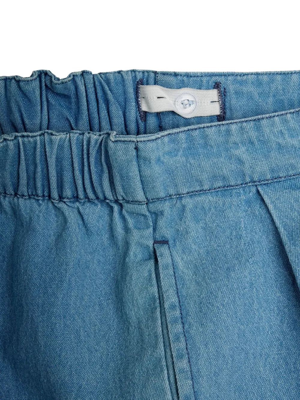 Mini Rodini skunk-print pleated jeans Blauw