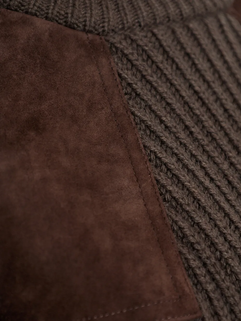 Max Mara Geribbelde trui van wol en kasjmier Bruin