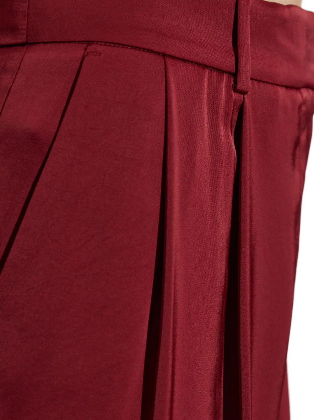 Michael Kors Satijnen broek met persvouwen Rood