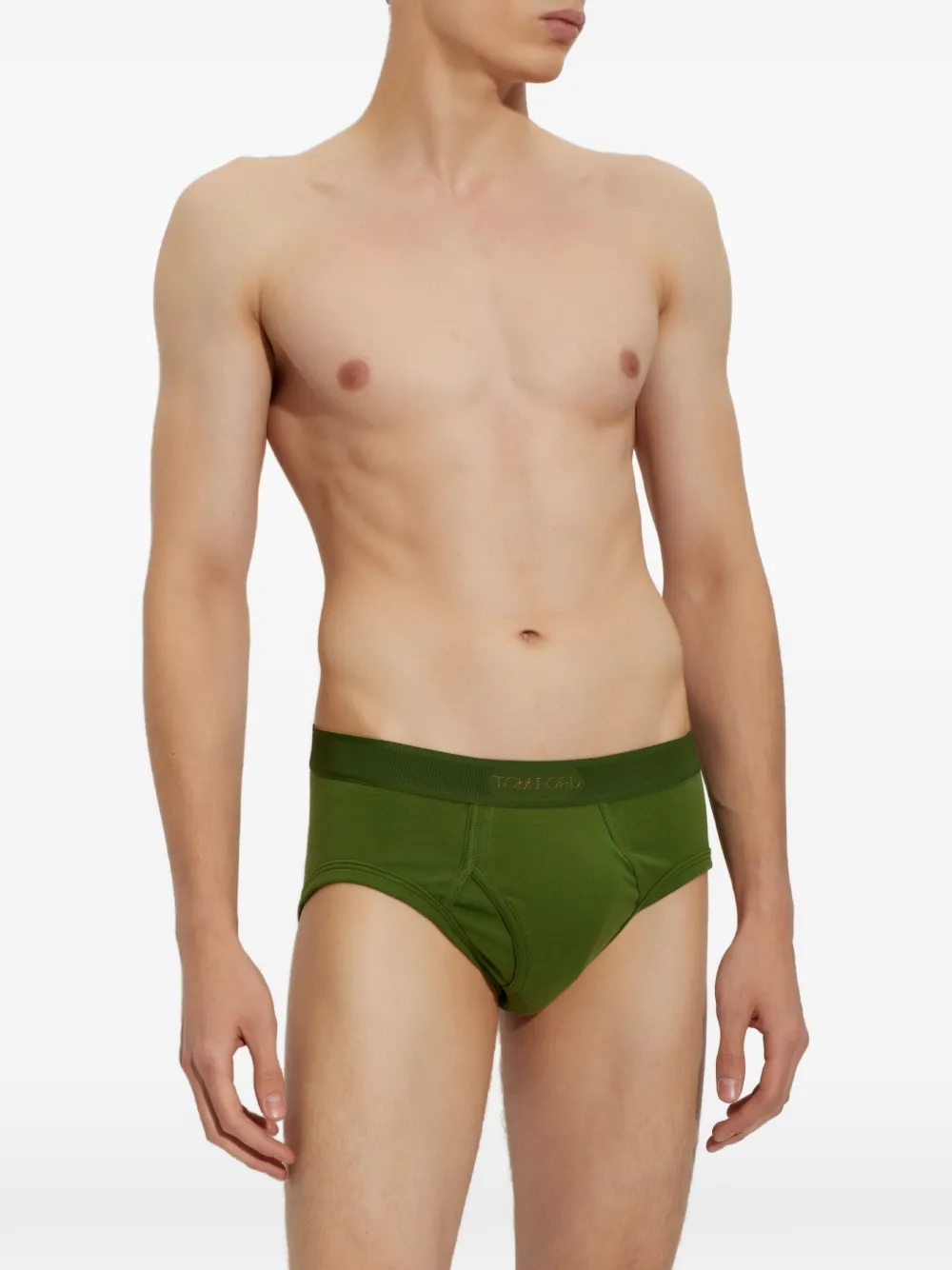 TOM FORD Slip met logoband Groen
