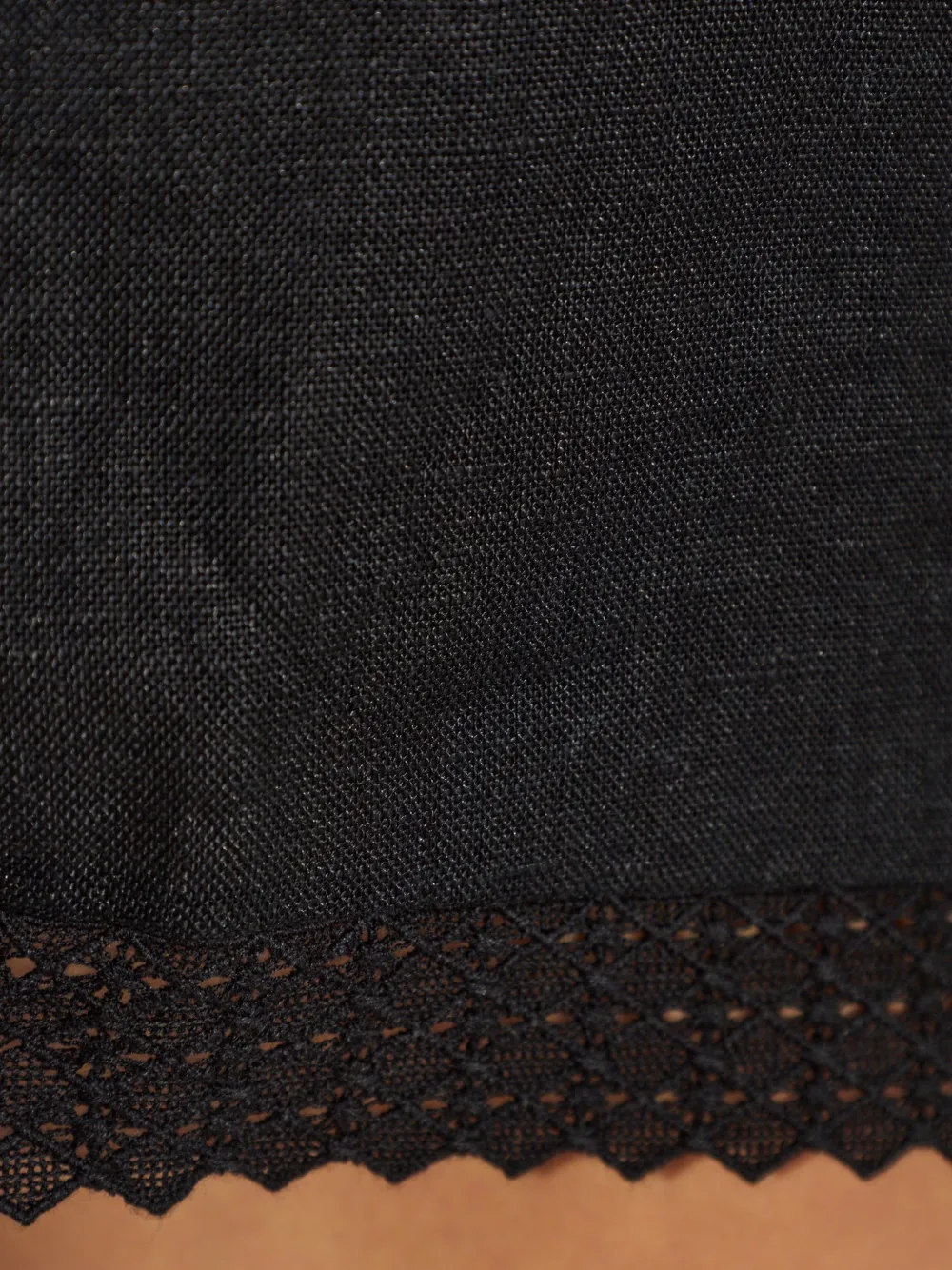 Posse Alfie mini-jurk met kanten afwerking Zwart