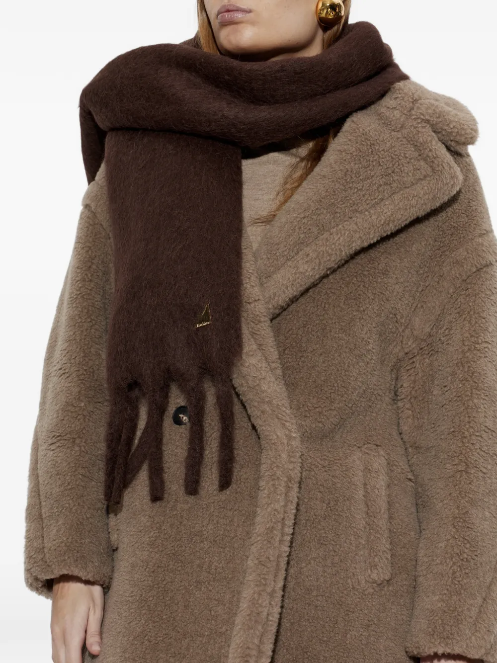 Max Mara suri alpaca scarf rust Bruin