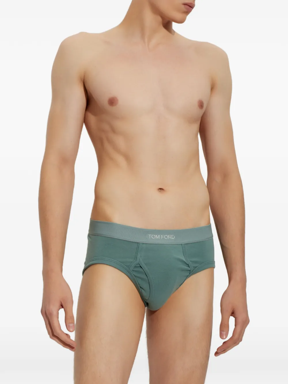 TOM FORD Slip met logoband Groen