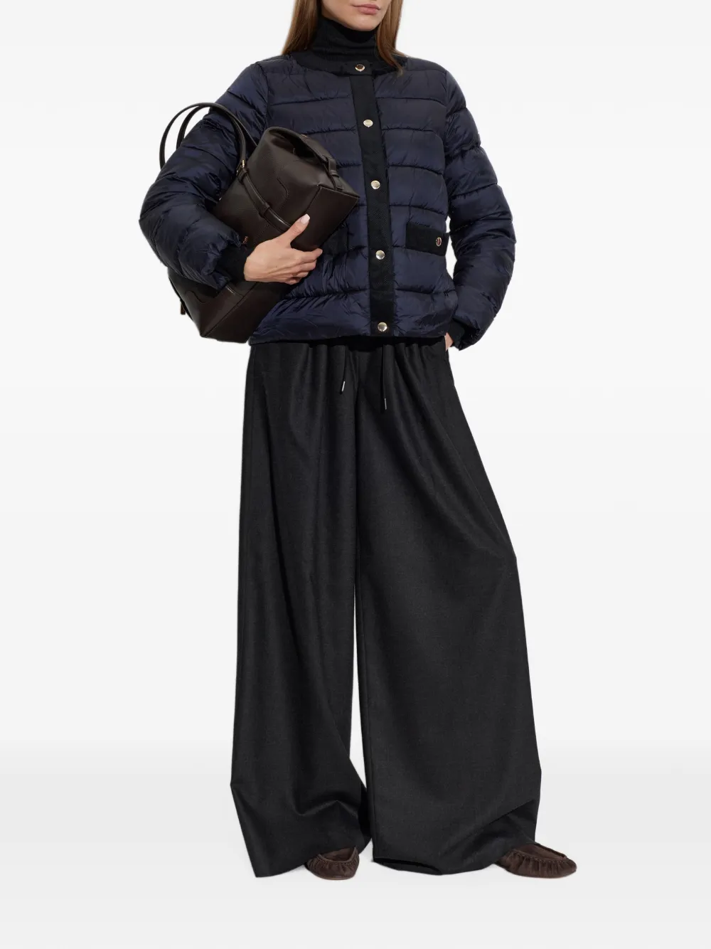 Michael Kors packable quilted nylon puffer jacket Blauw