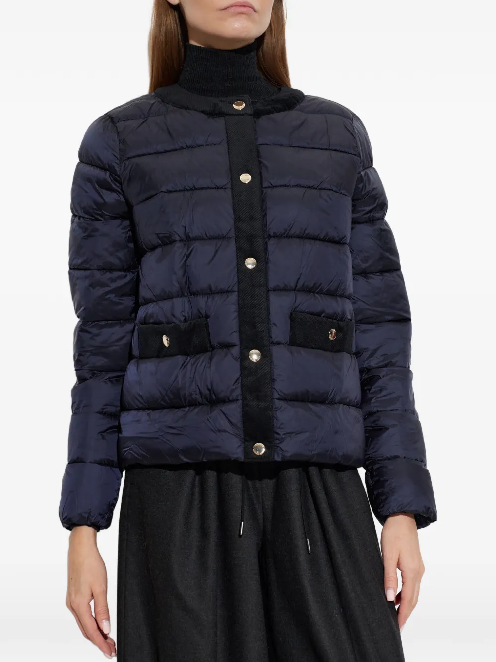 Michael Kors packable quilted nylon puffer jacket Blauw