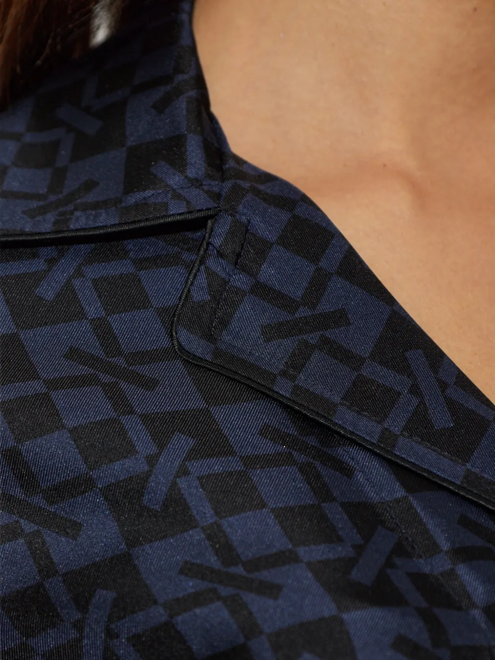 Kenzo gram pyjamashirt met opgestikte zak Blauw