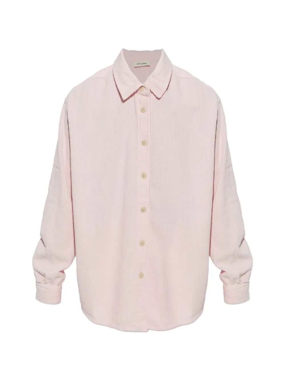 American Vintage Padow corduroy-texture long-sleeve shirt - Rosa