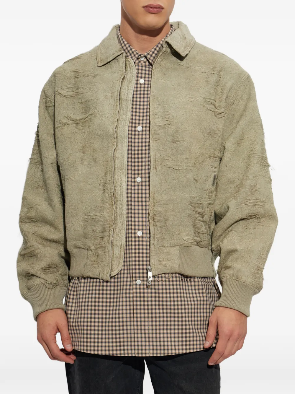 Represent Gerafeld katoenen jack Beige