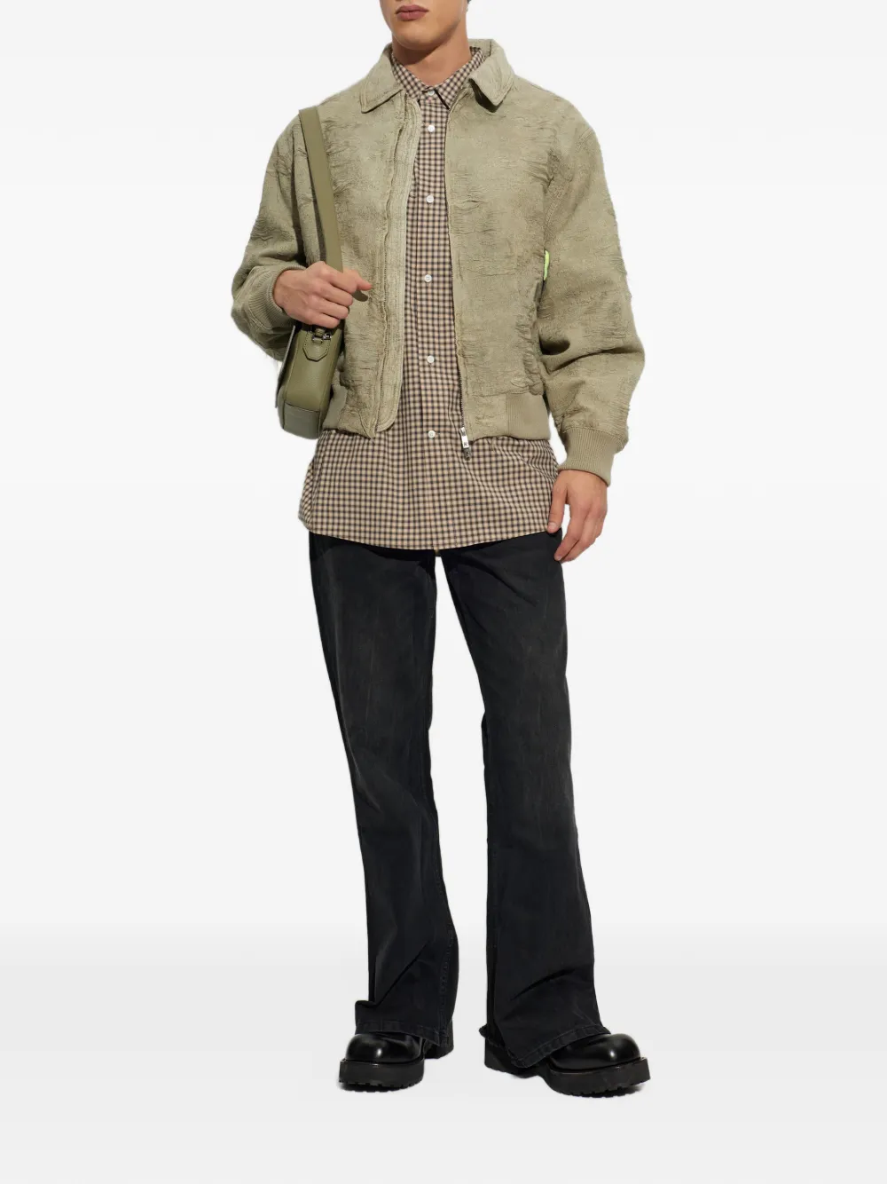 Represent Gerafeld katoenen jack Beige