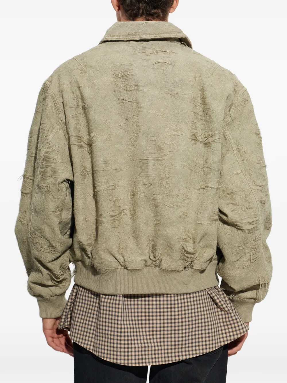 Represent Gerafeld katoenen jack Beige