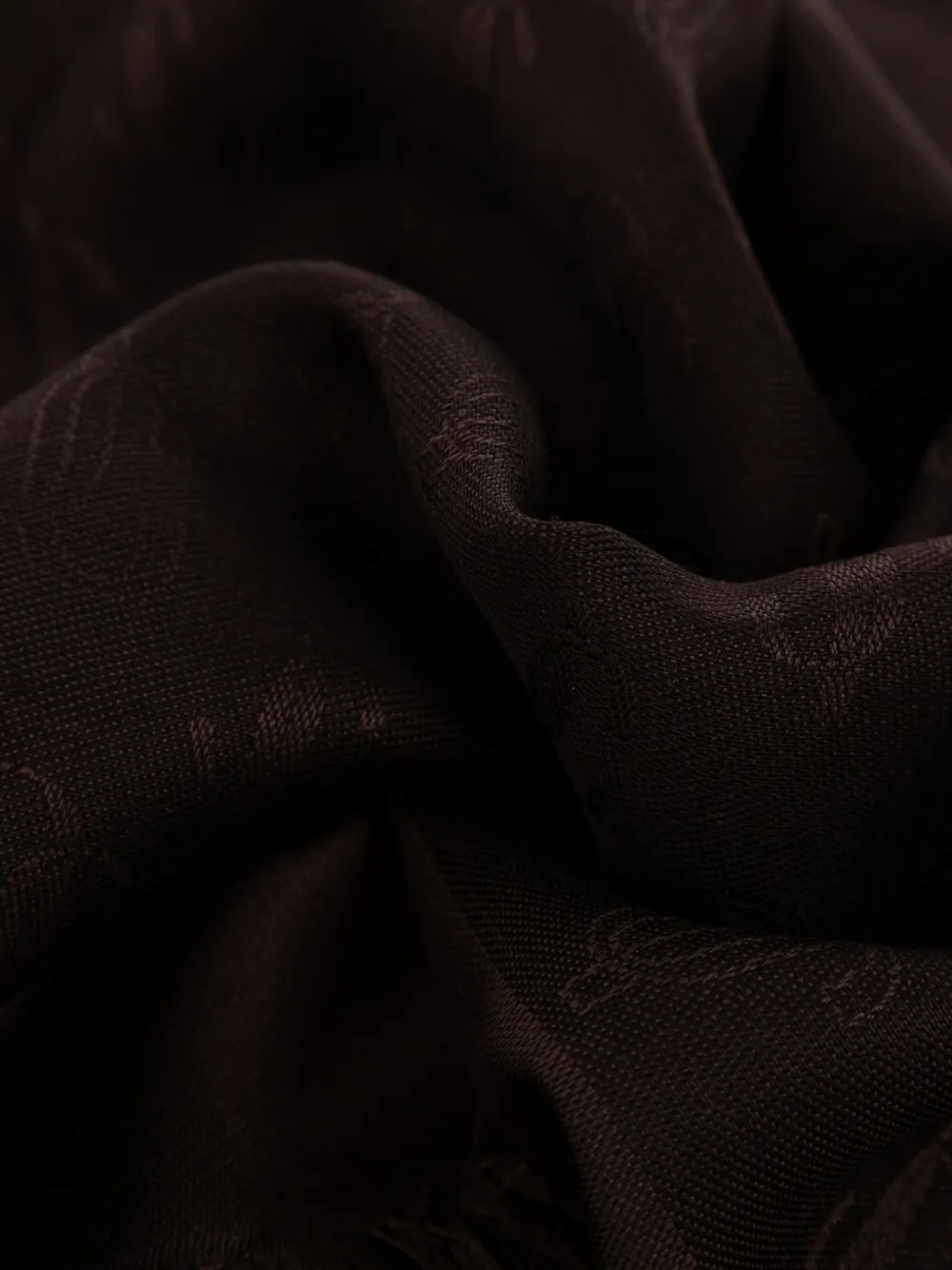 Jimmy Choo monogram frayed scarf Bruin