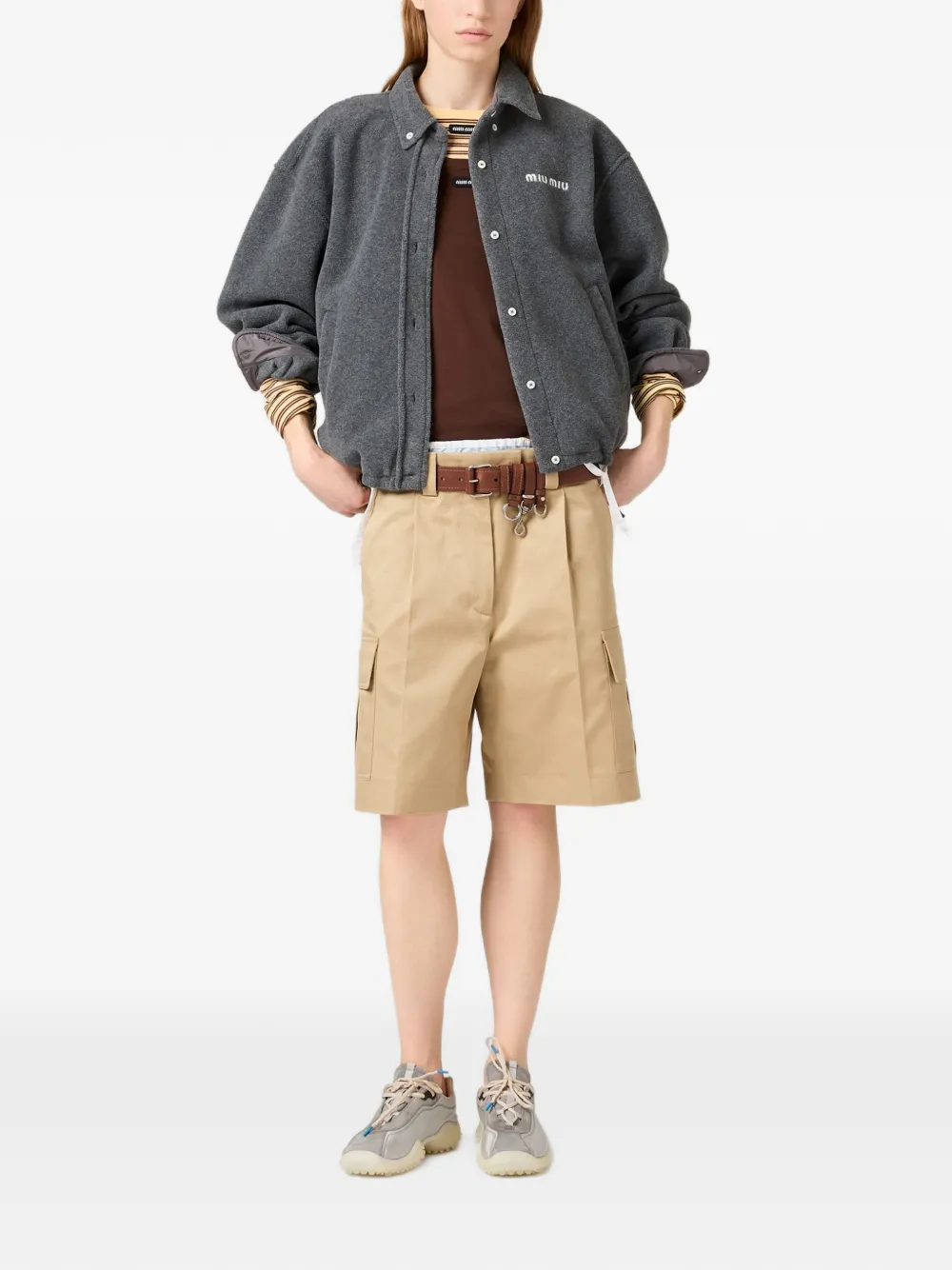 Miu chino bermudas Beige