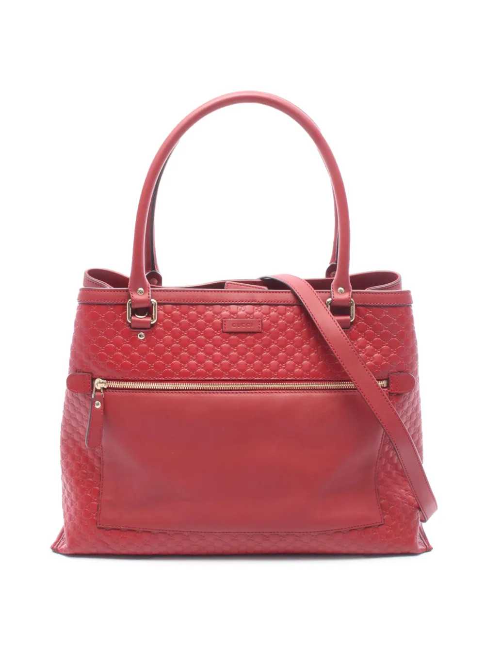 Gucci Pre-Owned 2016-2026 Large Soft Microguccissima satchel - Red