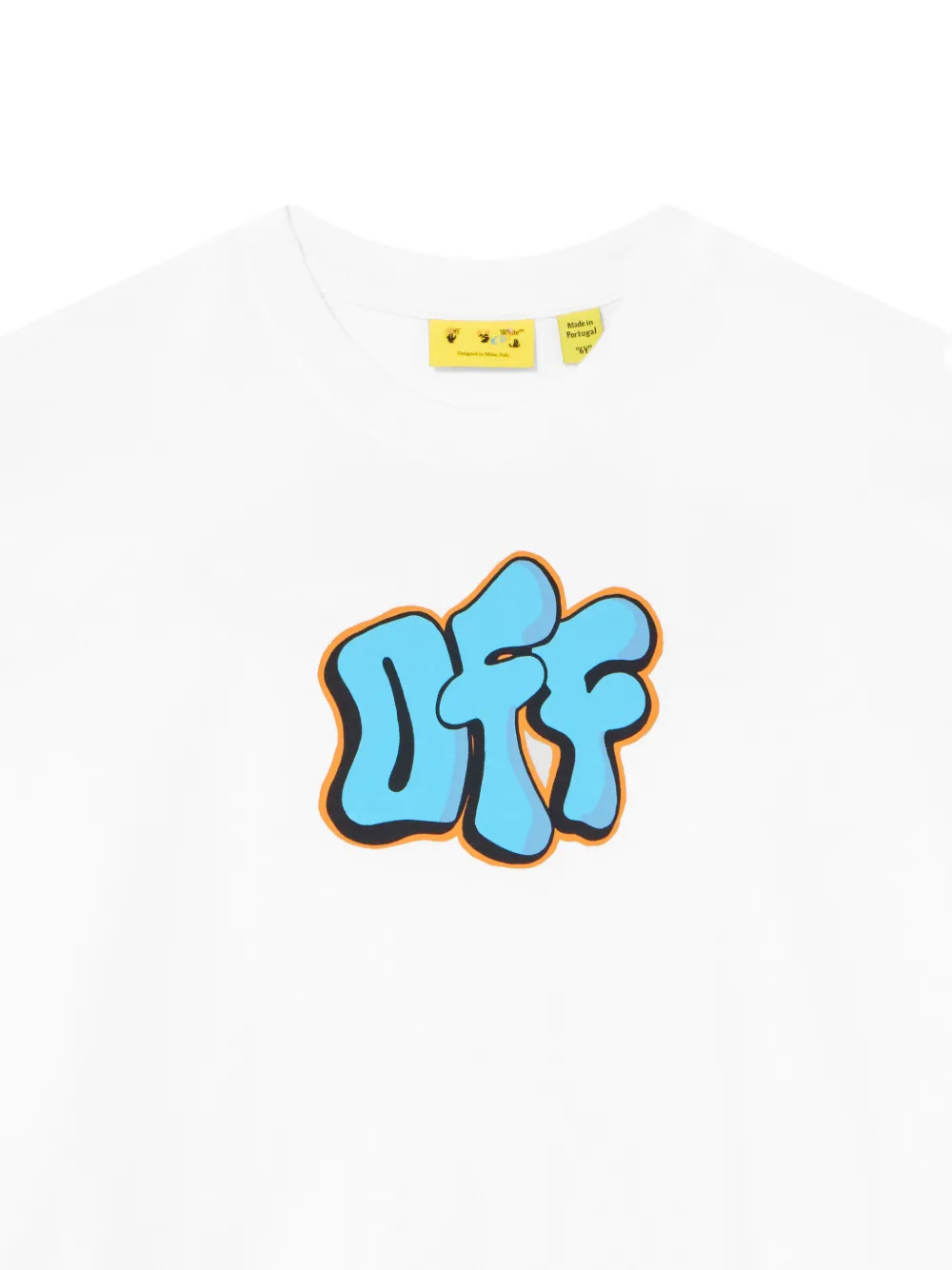 Off-White Kids T-shirt met graffitiprint Wit