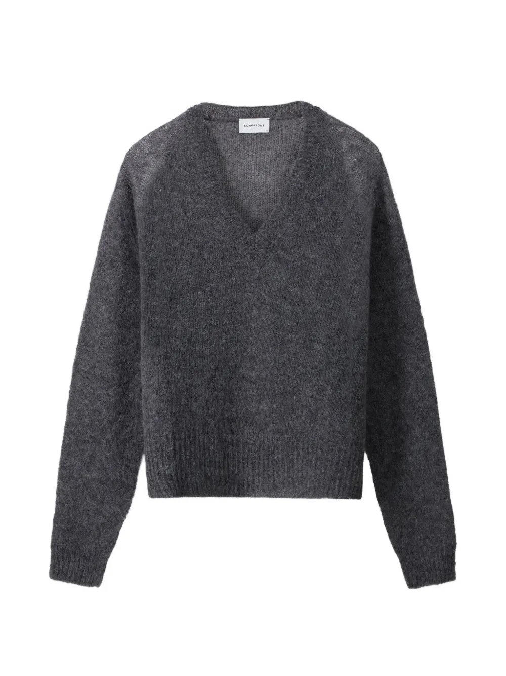 SCAGLIONE V-neck boxy-fit sweater - Grigio