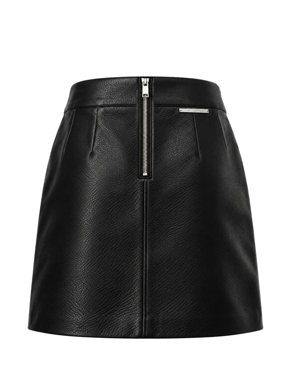 Karl Lagerfeld Asymmetrische mini-rok met rits Zwart