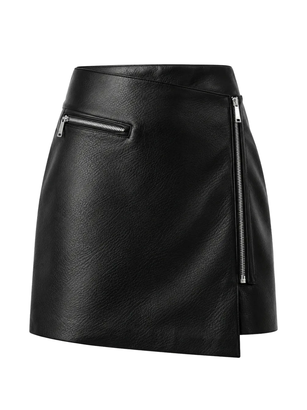 Karl Lagerfeld asymmetric zip-up mini skirt - Schwarz
