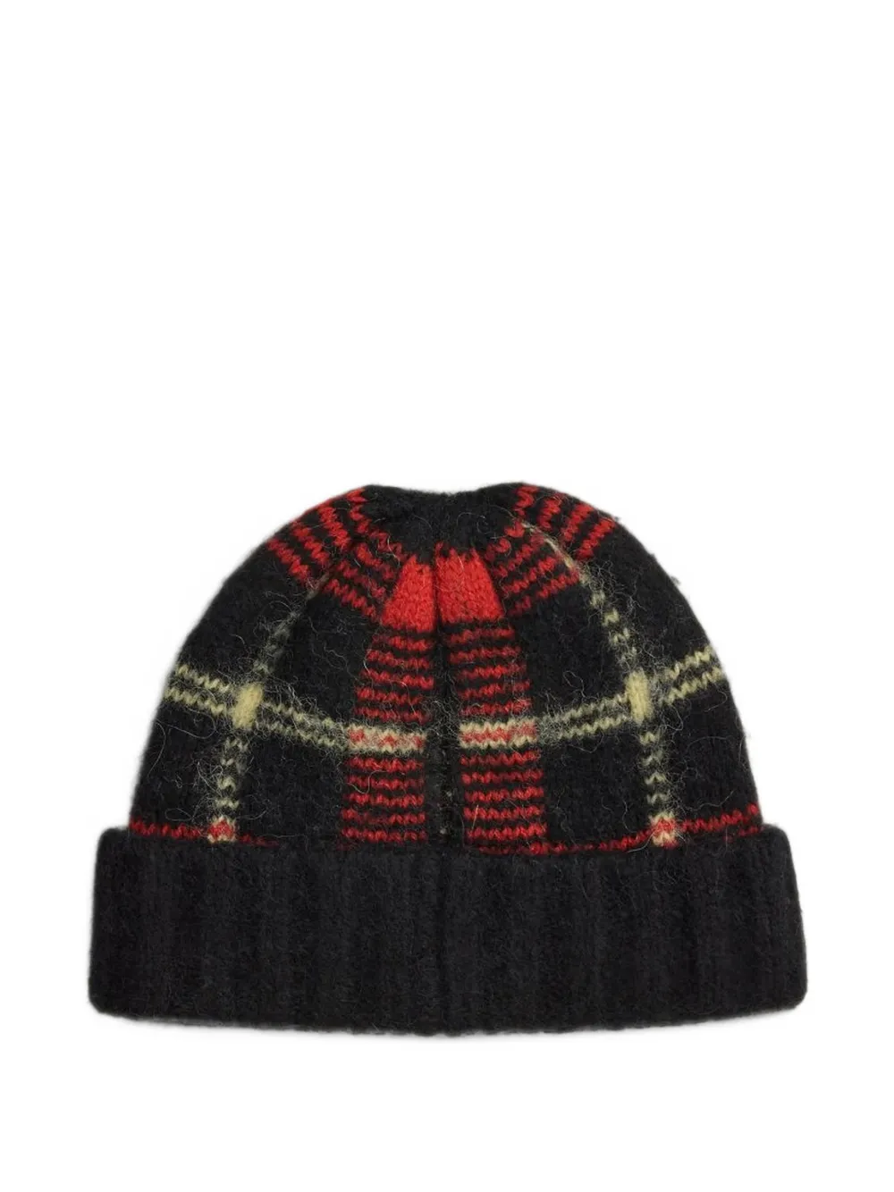 Polo Ralph Lauren Geruite muts van wolblend Zwart