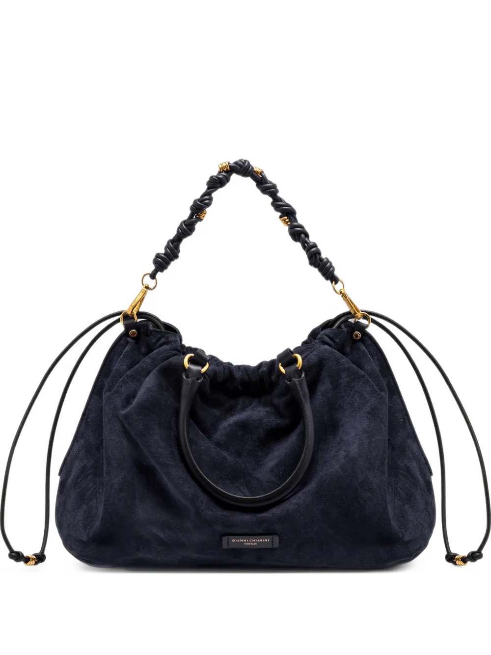 GIANNI CHIARINI large Morgana braided-handle drawstring shoulder bag