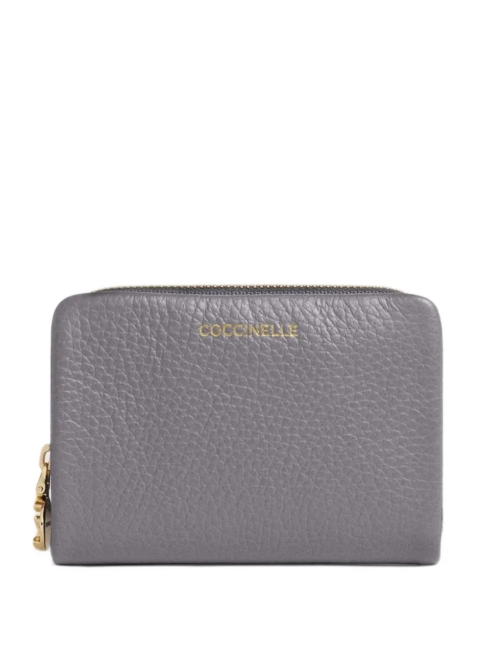 Coccinelle medium C-Me pebbled-texture wallet - Grau