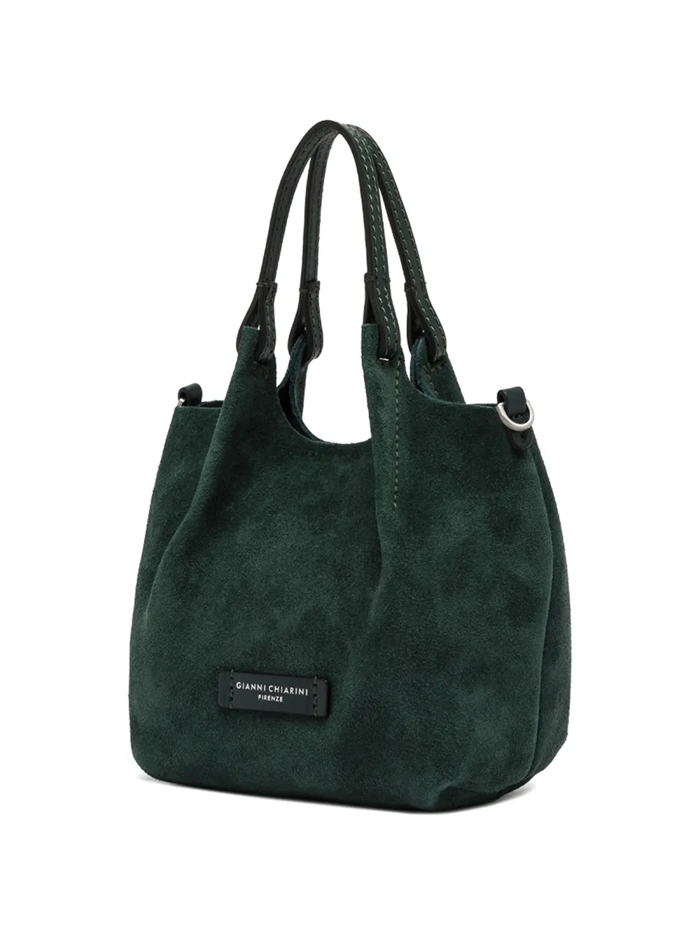 GIANNI CHIARINI small Dua suede shoulder bag - Verde