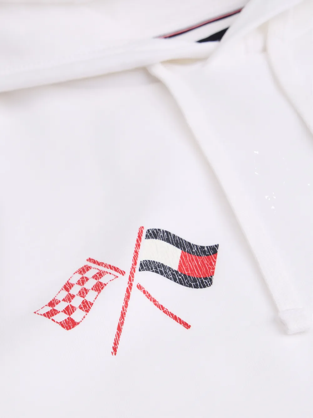 Tommy Hilfiger x Cadillac Formula 1 Team graphic-print hoodie Wit