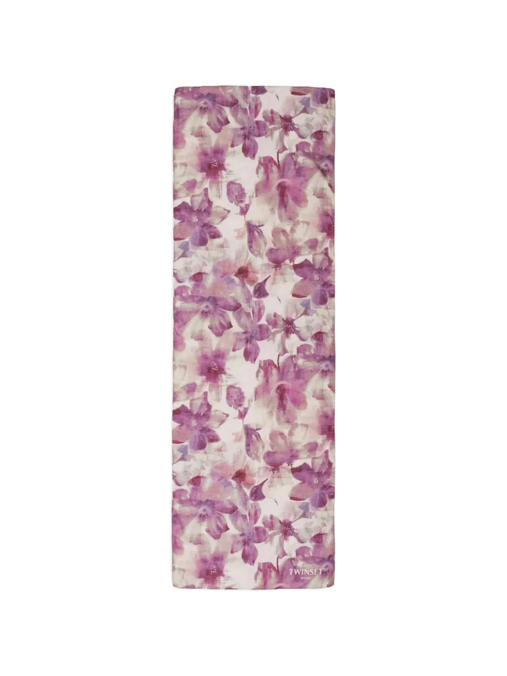 TWINSET Rechthoekige sjaal met bloemen-print Beige