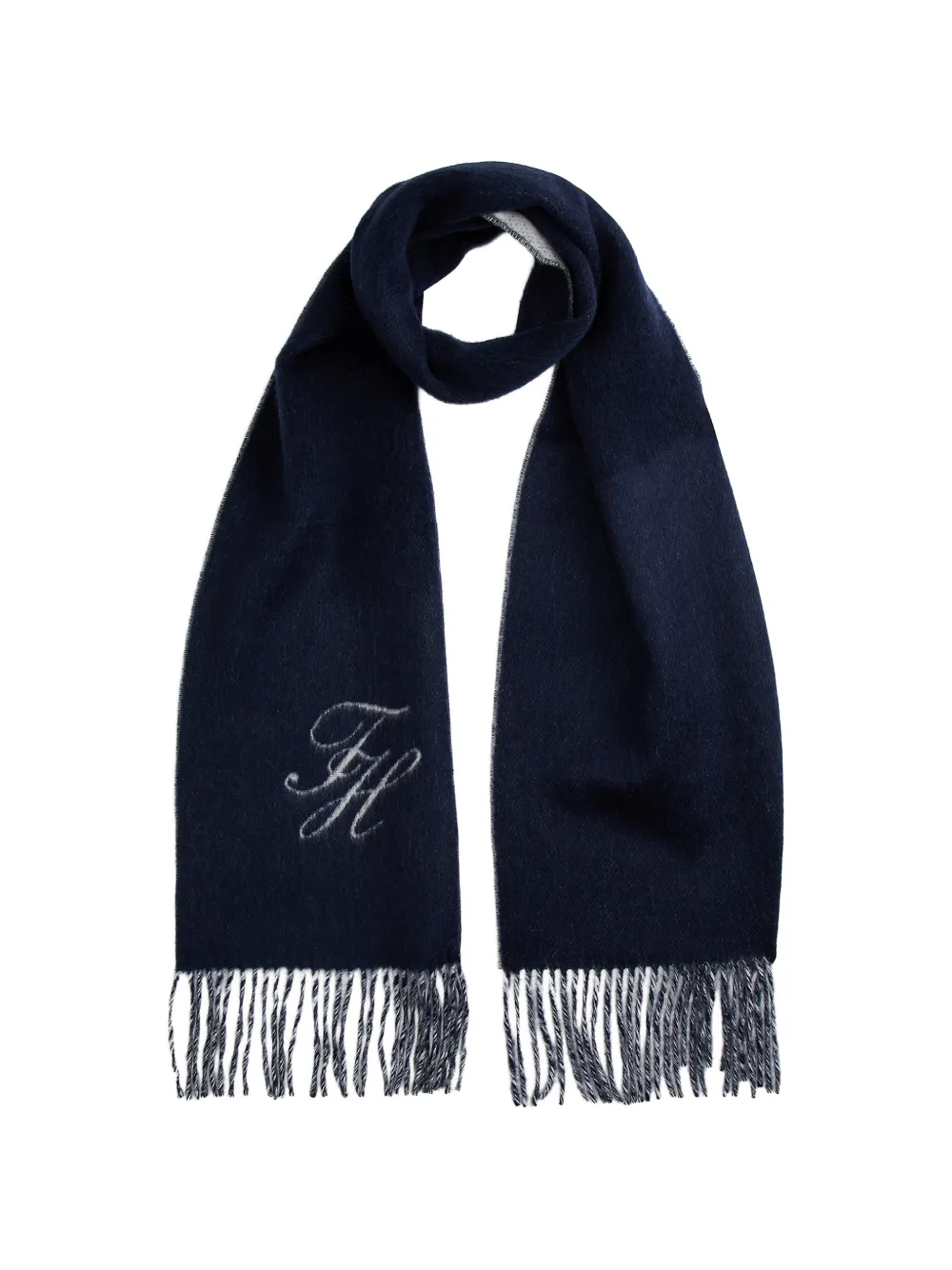 Tommy Hilfiger Sjaal met geborduurd logo Blauw