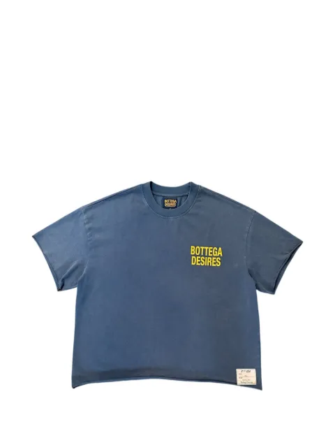 Bottega Desires logo-print faded-finish T-shirt