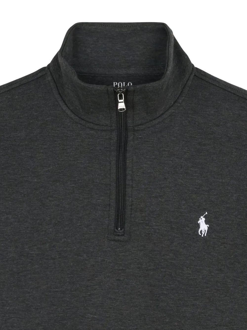 Polo Ralph Lauren Dubbelgebreide pullover met kwartrits Grijs