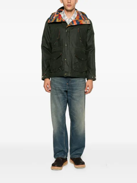Ceccarelli waxed hooded coat