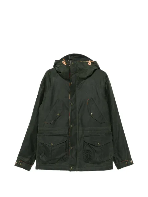 Ceccarelli waxed hooded coat