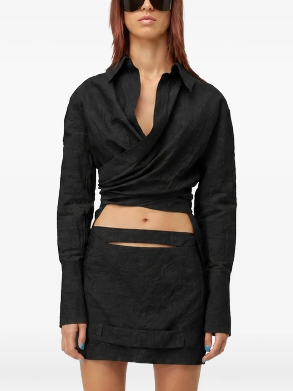 GAUGE81 Sabinas wrap shirt - Noir GAUGE81 Sabinas wrap shirt - Noir