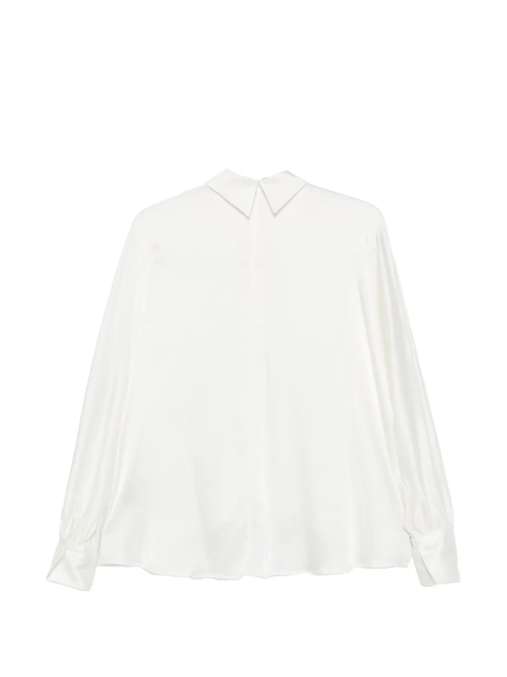STYLAND kimono-sleeve satin shirt Beige