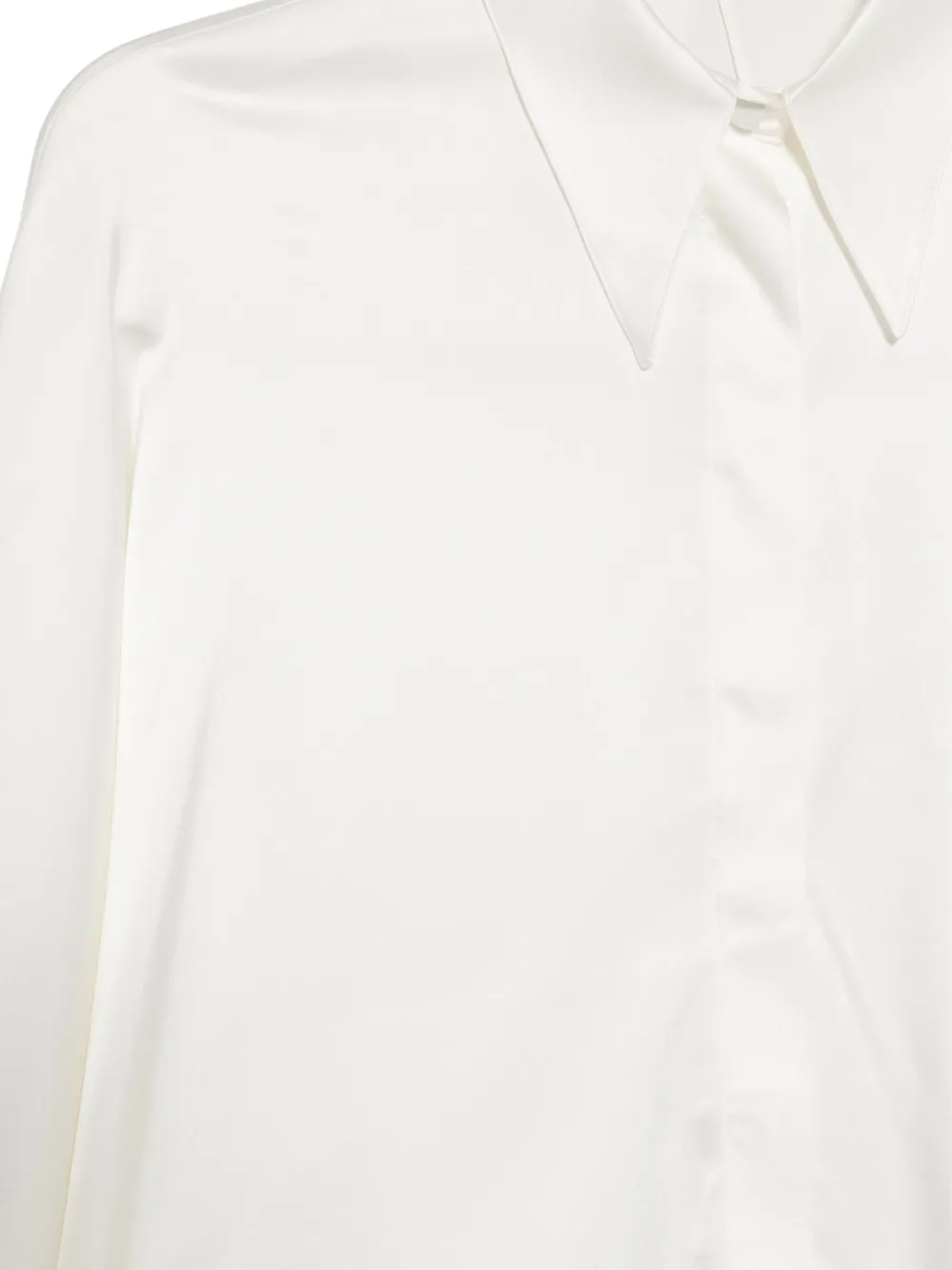 STYLAND kimono-sleeve satin shirt Beige