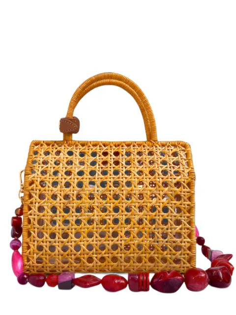 SERPUI Bolsa tote Kelly de vime trançado