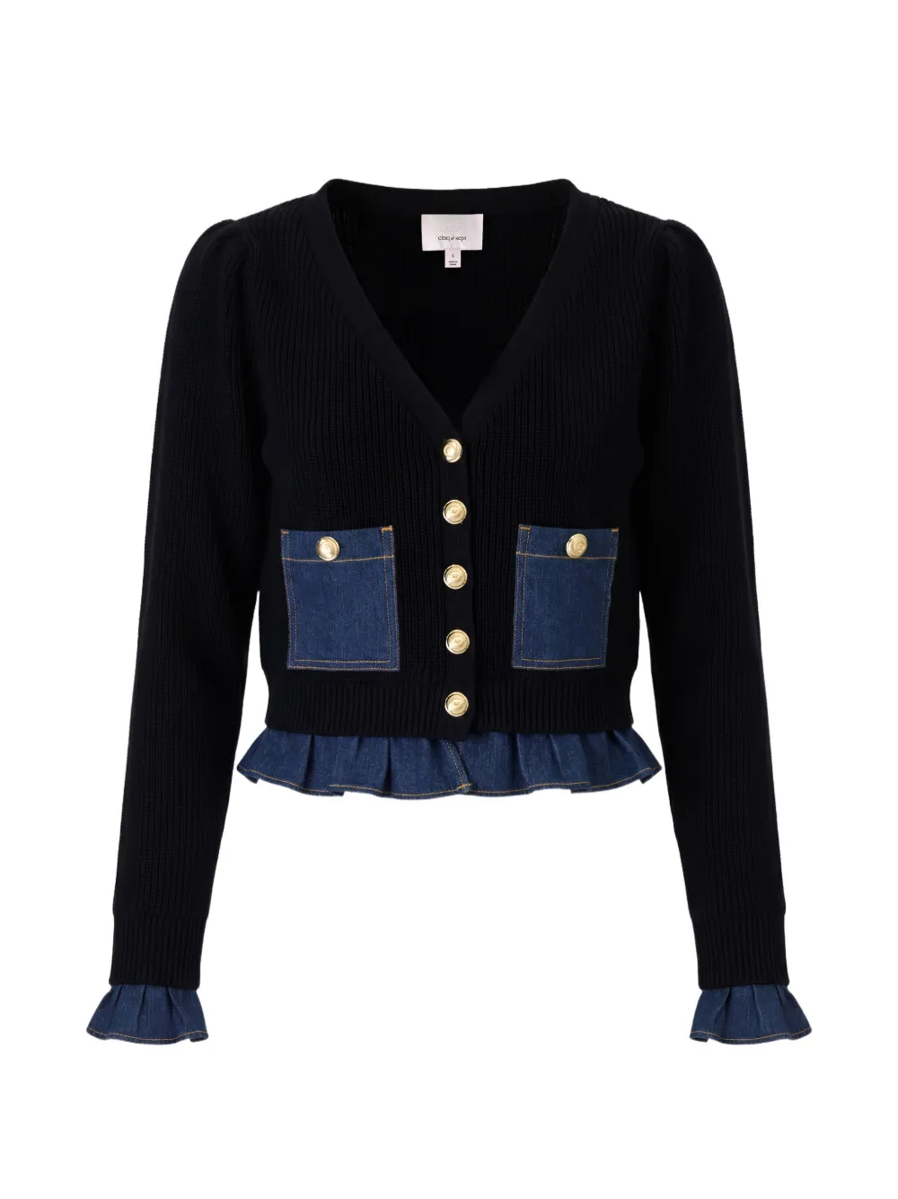 Cinq A Sept cardigan Lilly à col v - Noir Cinq A Sept cardigan Lilly à col v - Noir