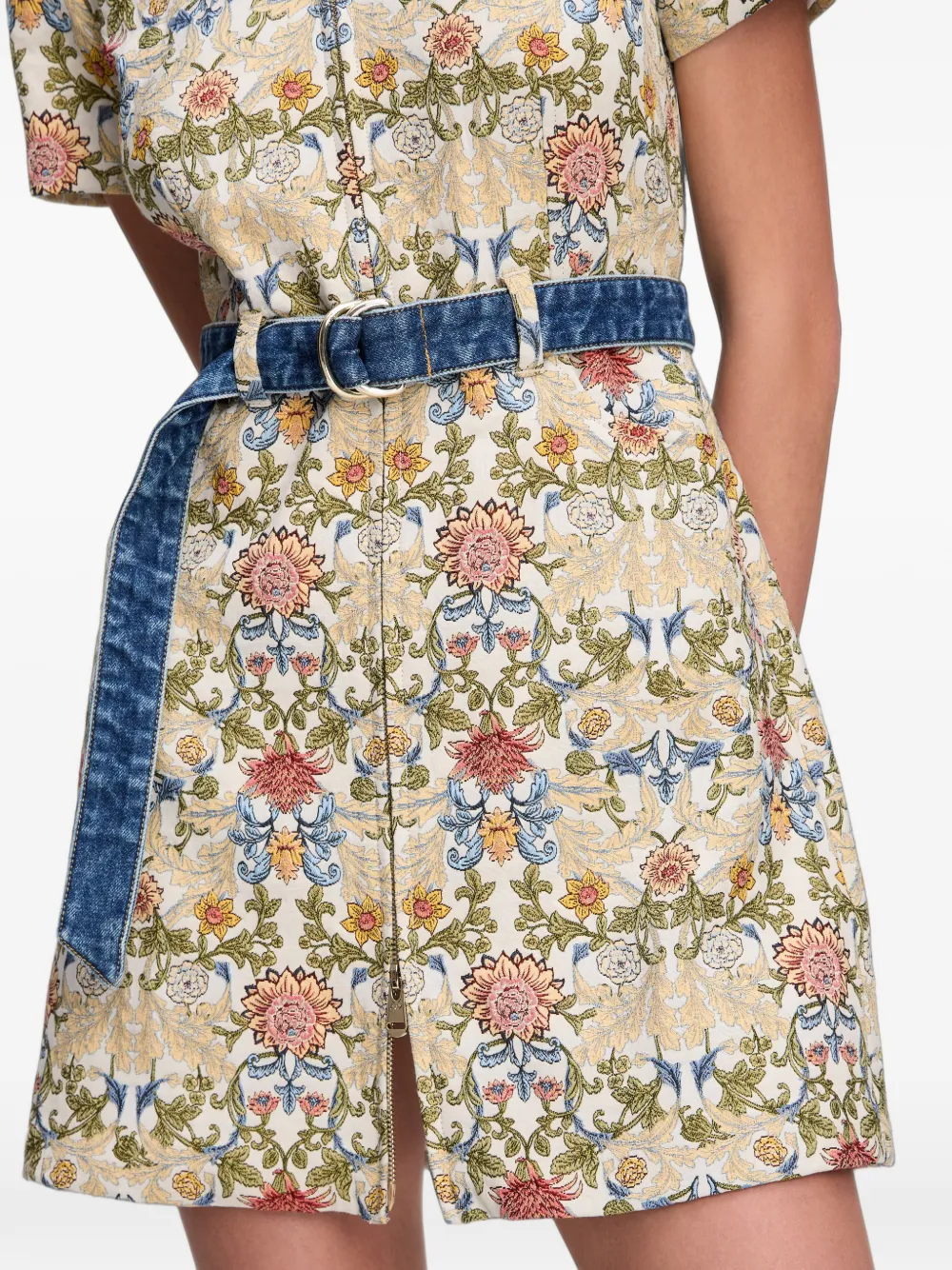 Cinq A Sept Bea floral-print mini dress Beige