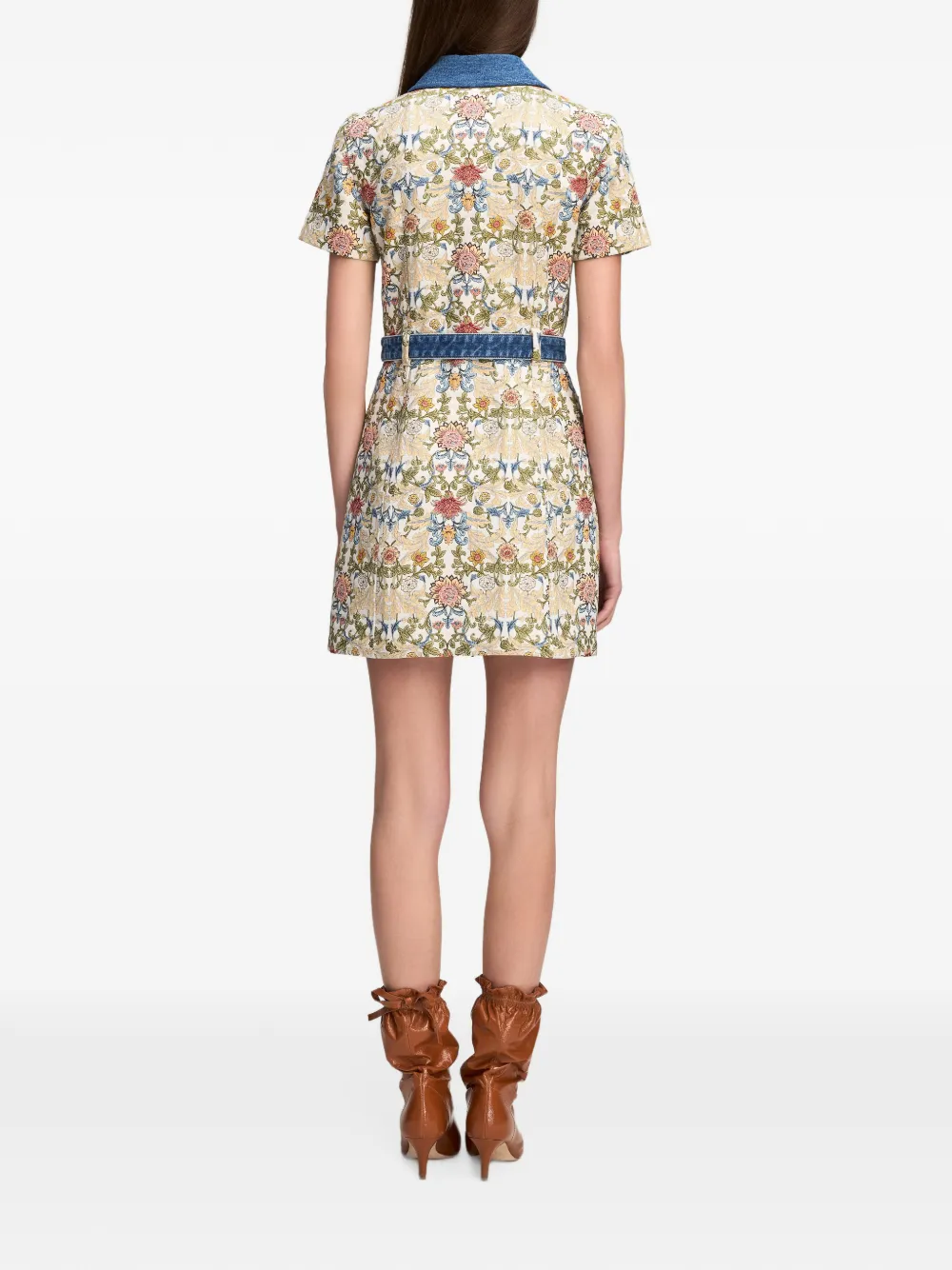 Cinq A Sept Bea floral-print mini dress Beige