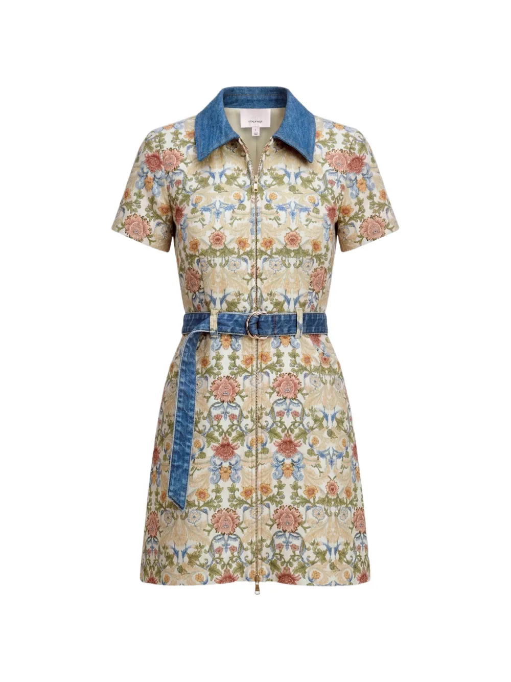 Cinq A Sept Bea floral-print mini dress Beige
