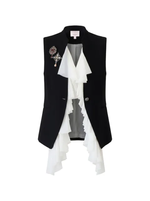 Cinq A Sept Maren ruffled-trim waistcoat