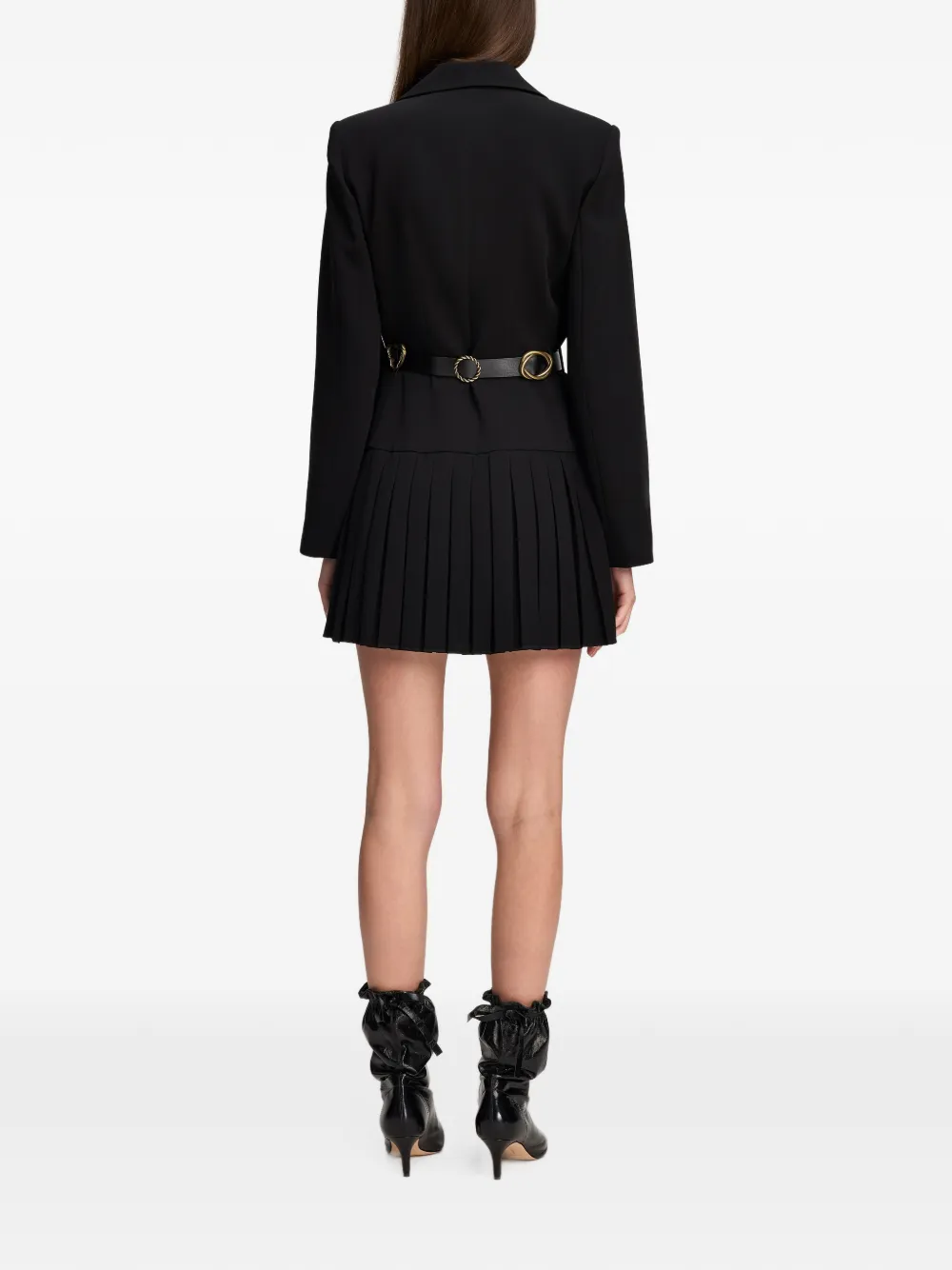 Cinq A Sept Saule pleated-detail mini dress Zwart