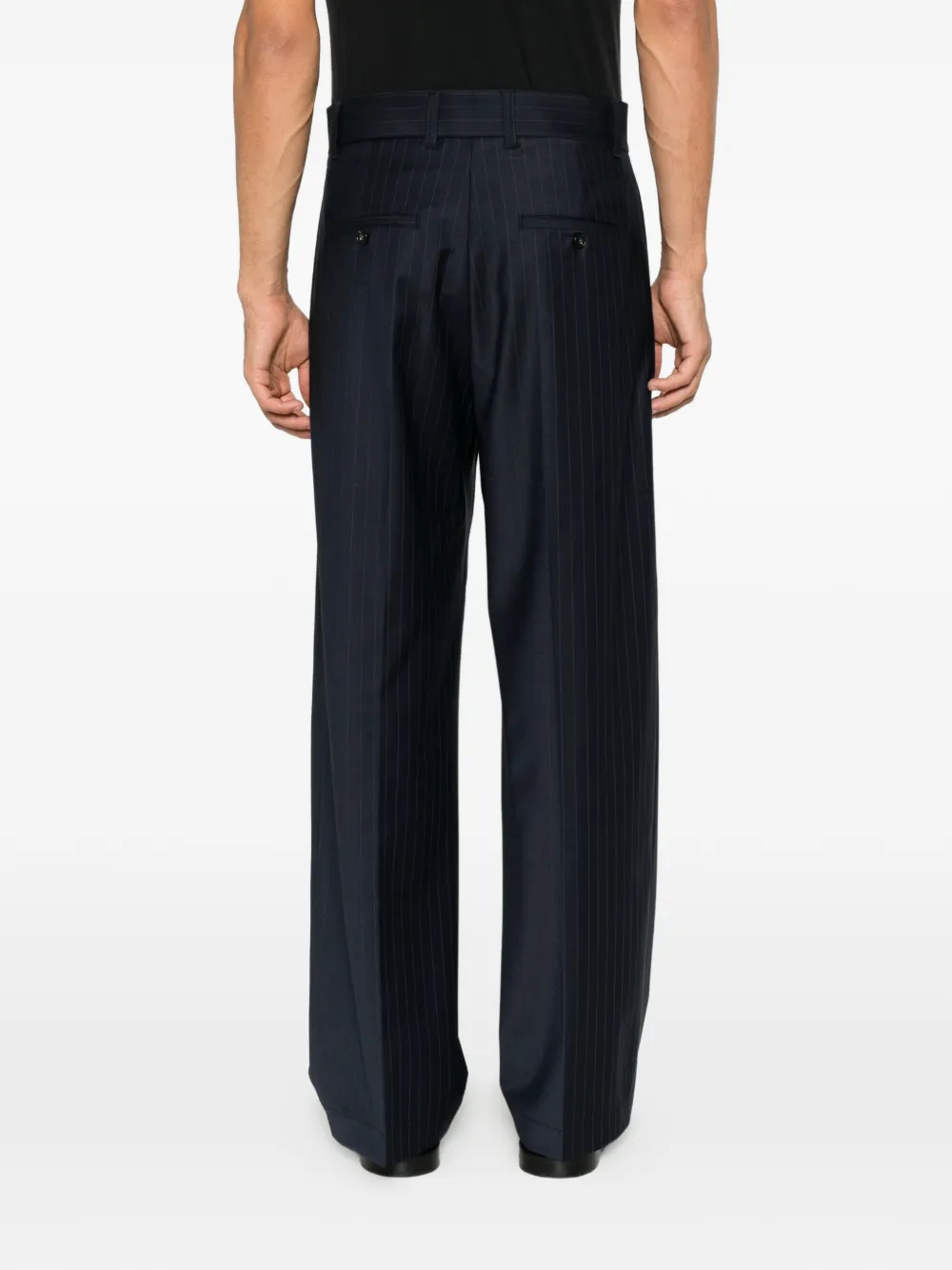 Patrizia Pepe oversized pinstripe trousers Blauw