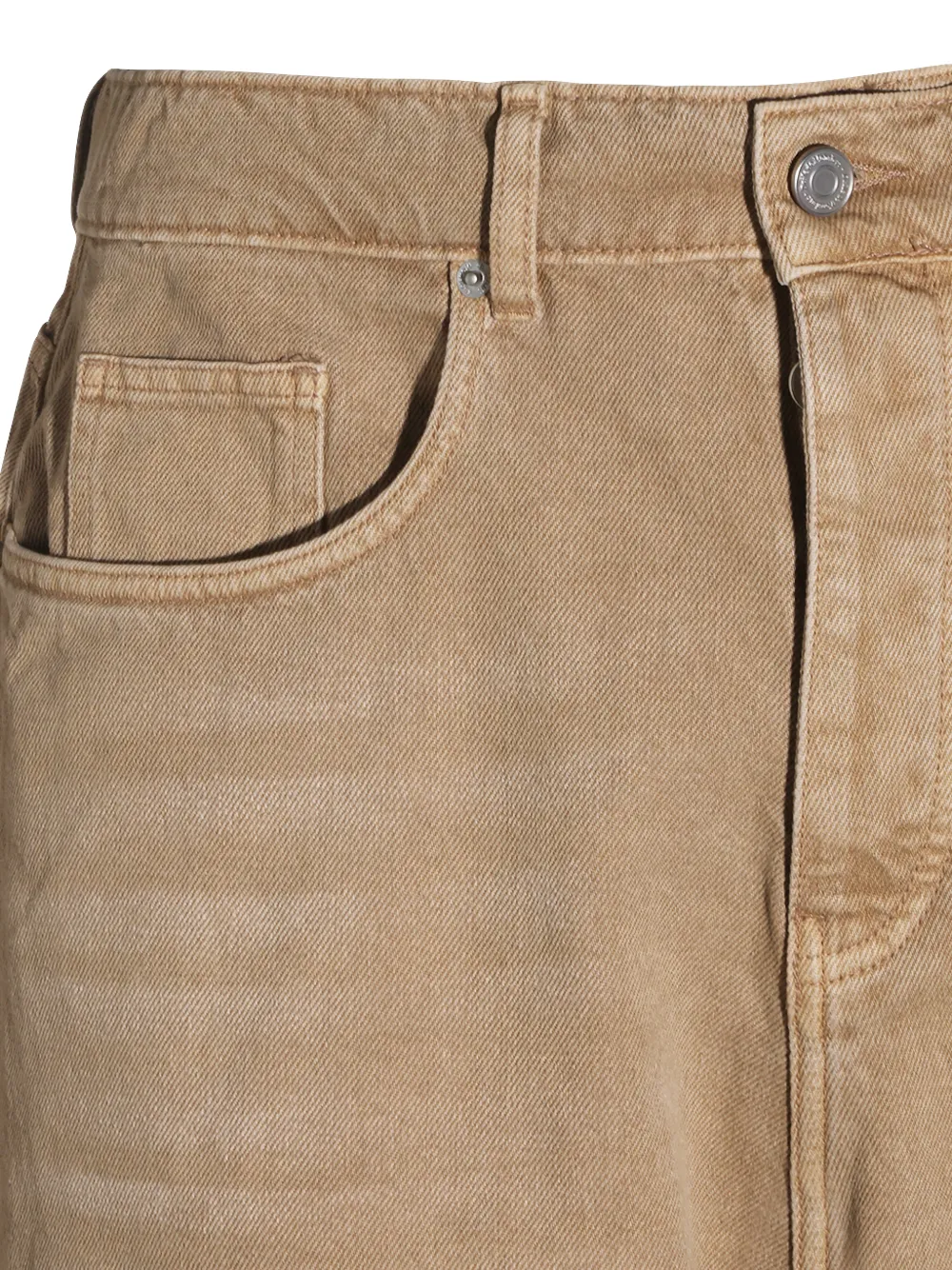 Drôle De Monsieur Katoenen jeans verfraaid met studs Beige